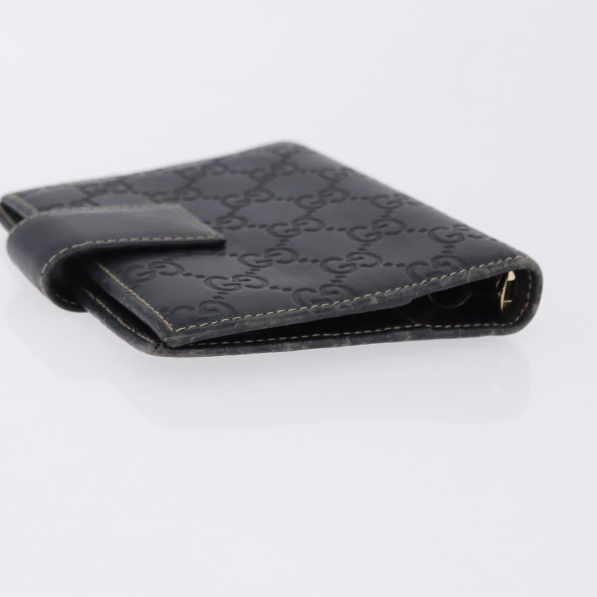 GUCCI Micro GG Guccissima Day Planner Cover Leather Navy 115240 Auth BA14338