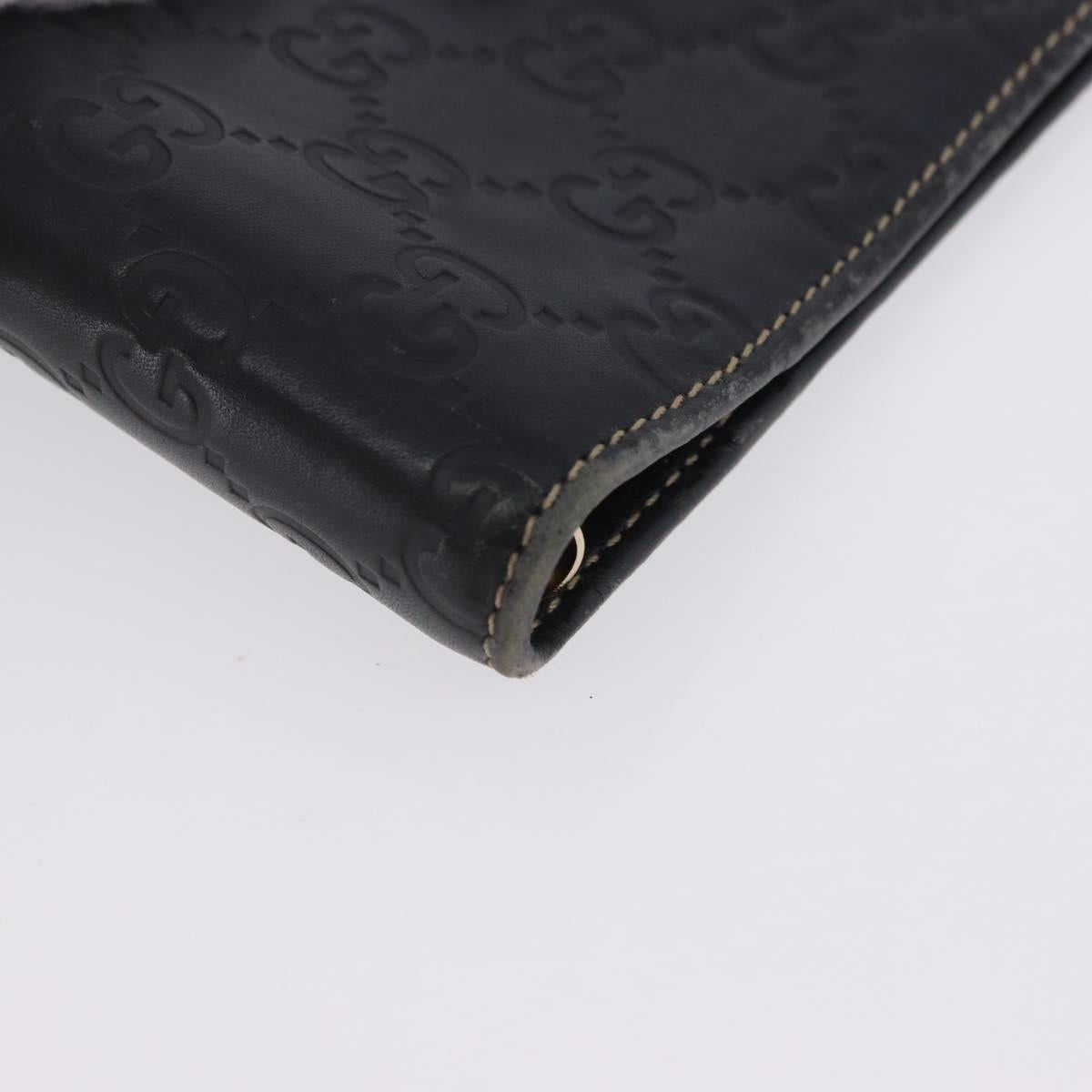 GUCCI Micro GG Guccissima Day Planner Cover Leather Navy 115240 Auth BA14338