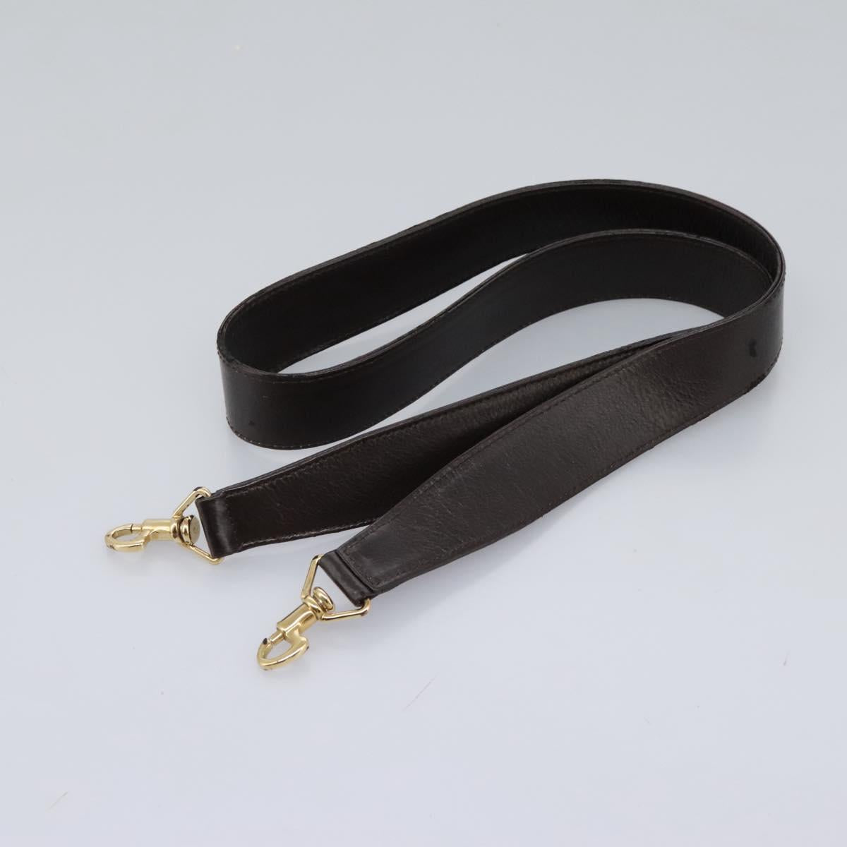 GUCCI Bamboo Hand Bag Leather Dark Brown Gold 001 3444 1638 Auth BA1434