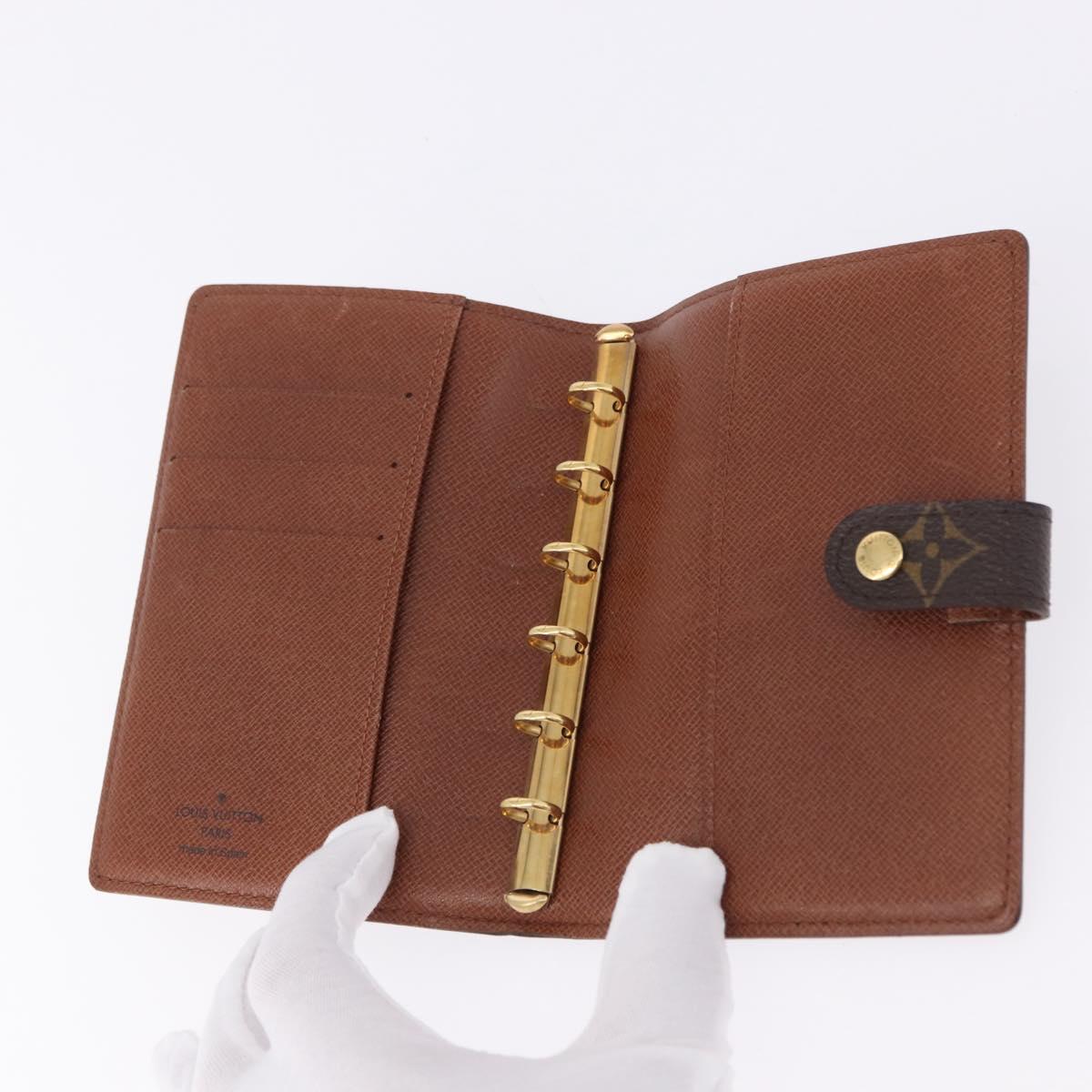 LOUIS VUITTON Monogram Agenda PM Day Planner Cover R20005 LV Auth BA14340