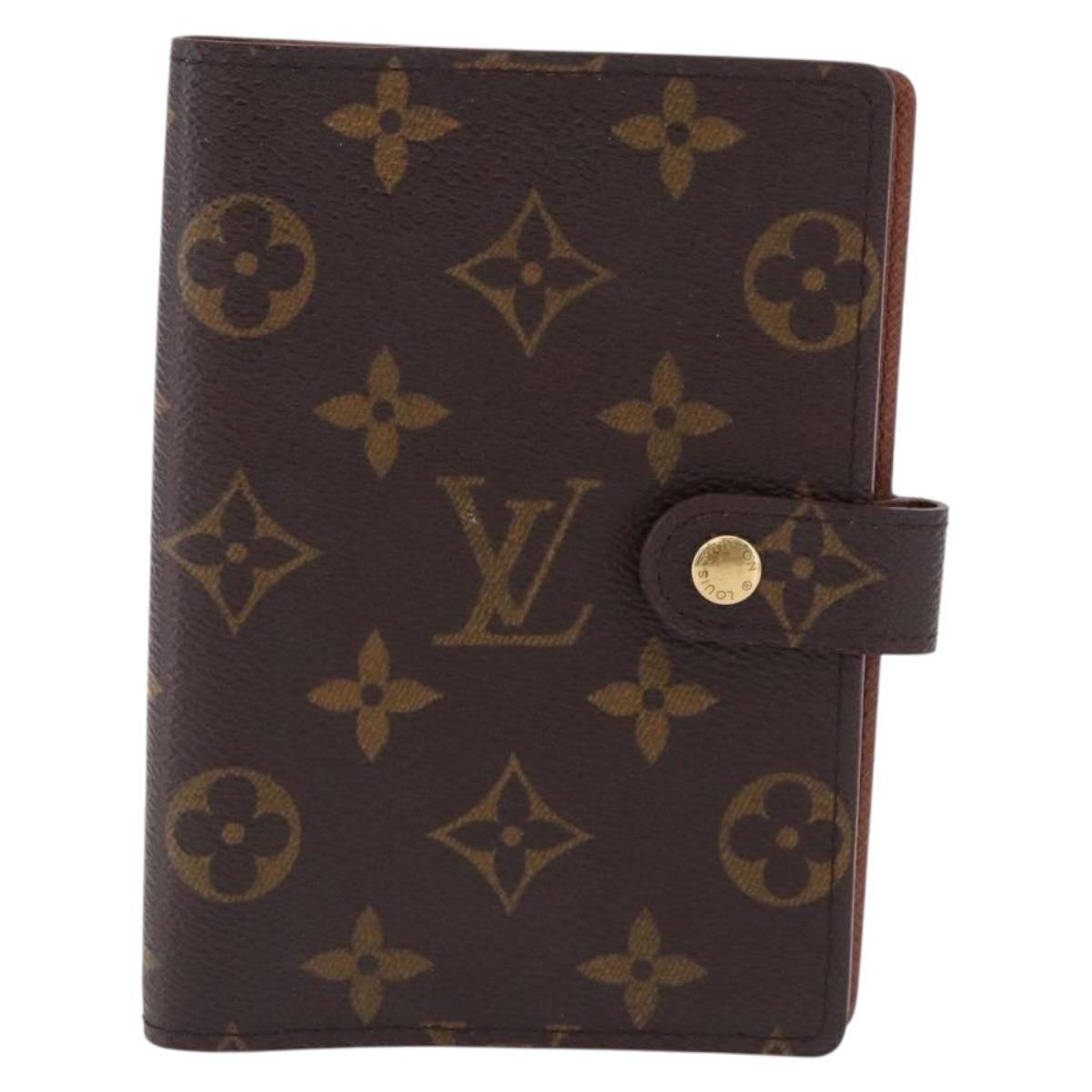 LOUIS VUITTON Monogram Agenda PM Day Planner Cover R20005 LV Auth BA14340
