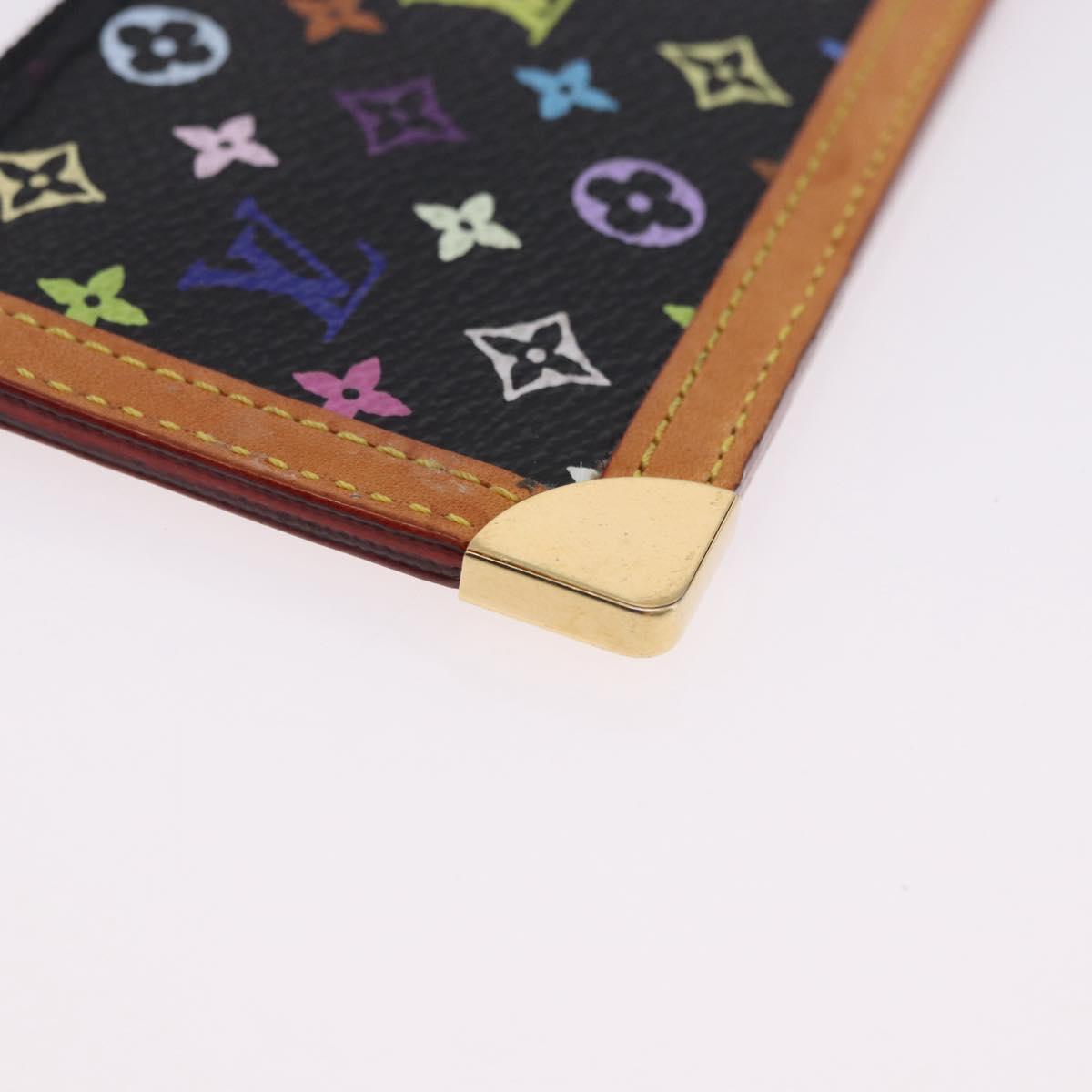 LOUIS VUITTON Monogram Multicolor Pochette Cles Purse Black M13664 Auth BA14342V