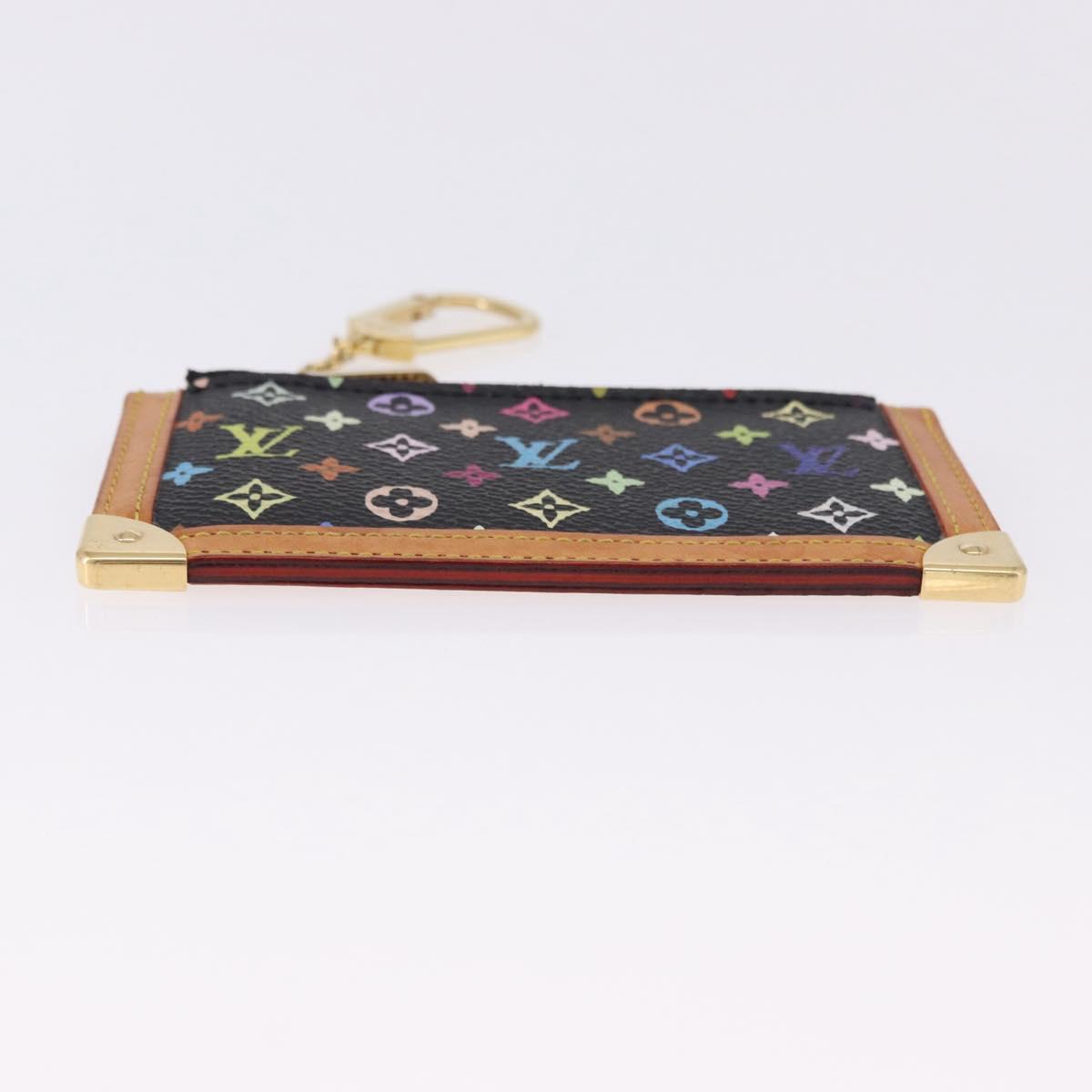 LOUIS VUITTON Monogram Multicolor Pochette Cles Purse Black M13664 Auth BA14342V