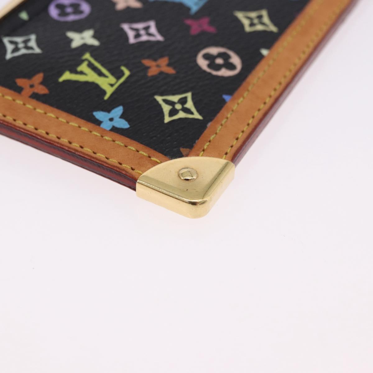 LOUIS VUITTON Monogram Multicolor Pochette Cles Purse Black M13664 Auth BA14342V
