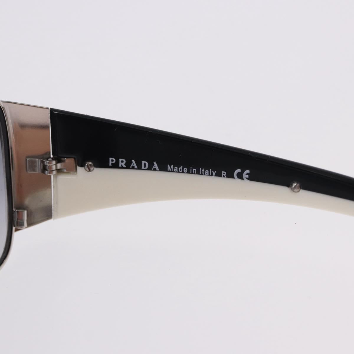 PRADA Sunglasses plastic White Brown Auth BA14346