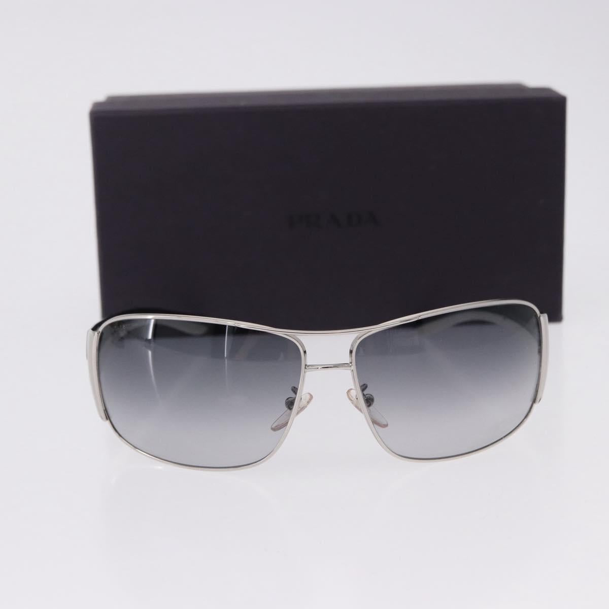 PRADA Sunglasses plastic White Brown Auth BA14346