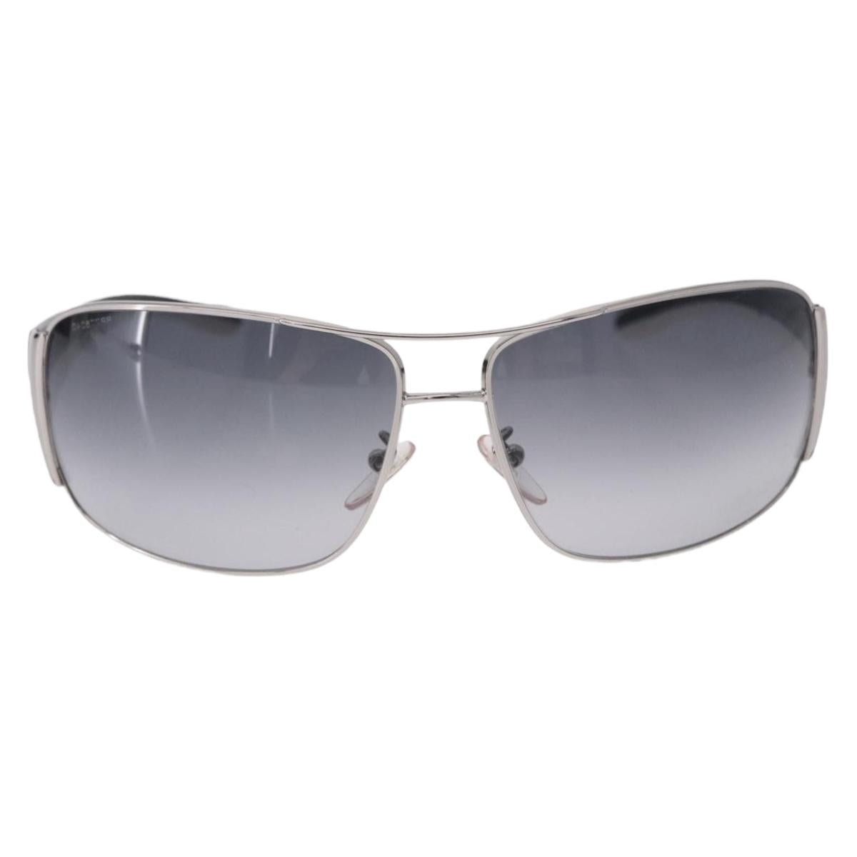 PRADA Sunglasses plastic White Brown Auth BA14346