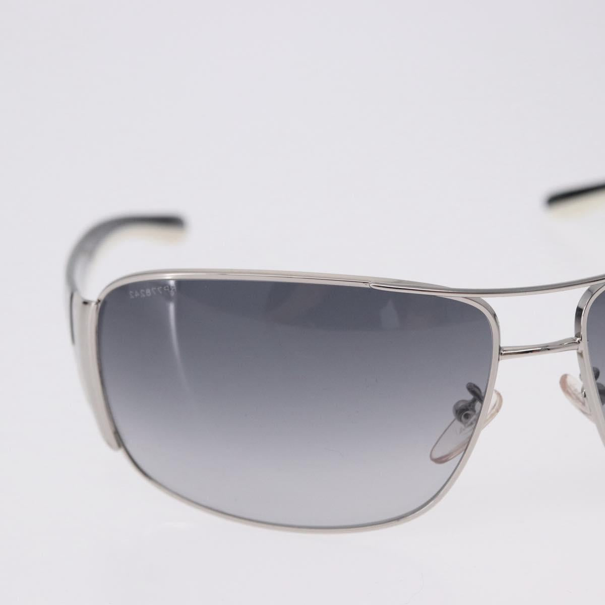 PRADA Sunglasses plastic White Brown Auth BA14346