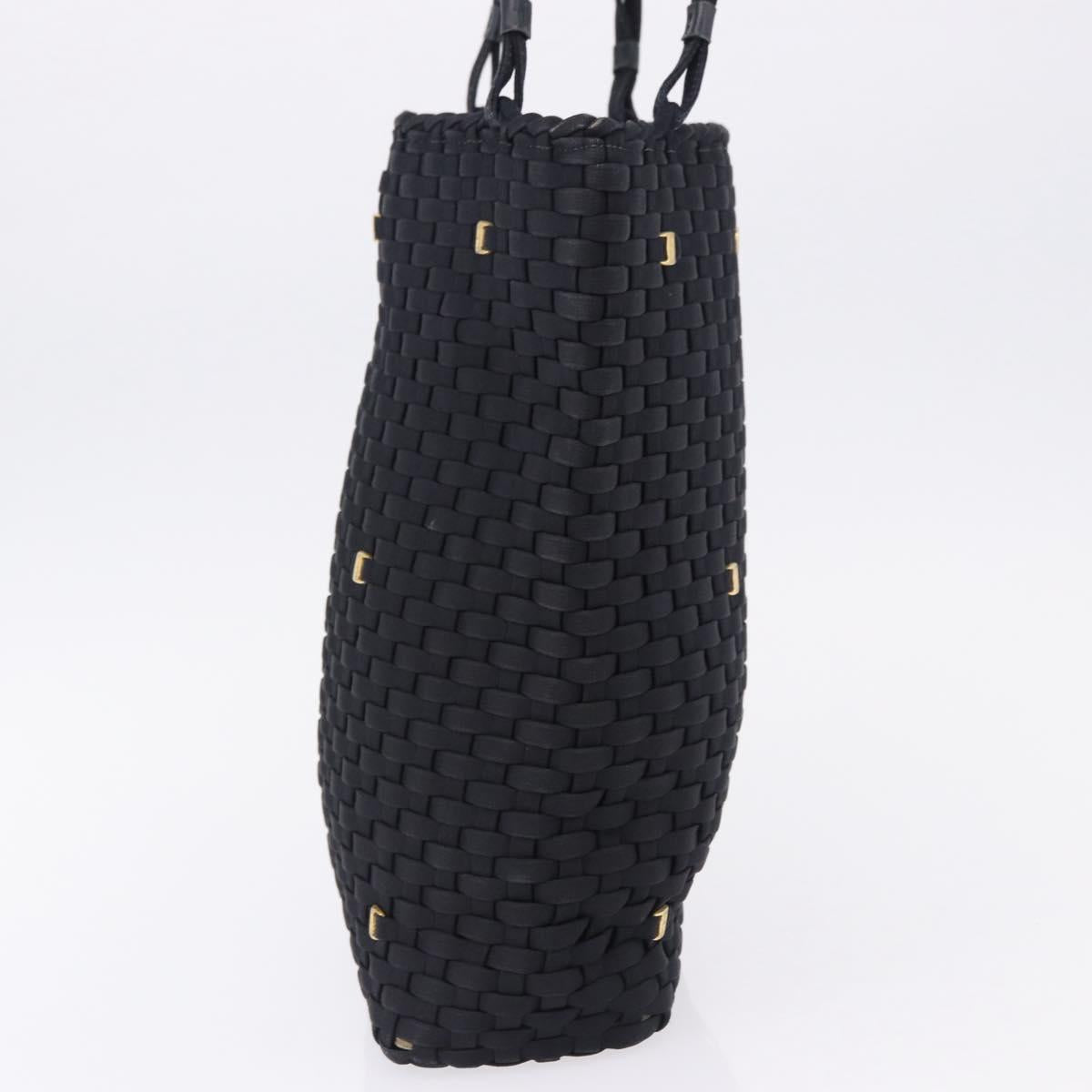 Salvatore Ferragamo Shoulder Bag Canvas Black Gold Auth BA14349A