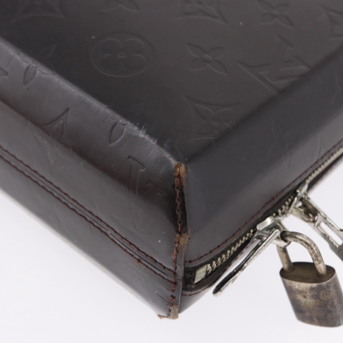 LOUIS VUITTON Monogram Grasse Erwin Hand Bag Brown M46580 LV Auth BA14350