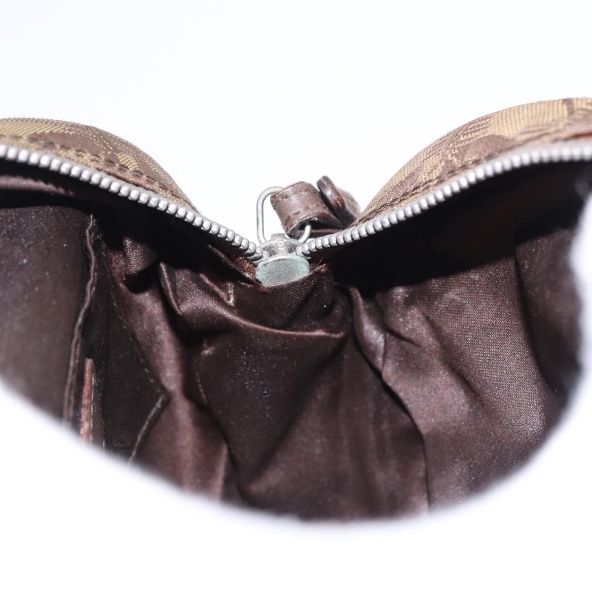 CHANEL New Travel Line Pouch Nylon Khaki CC Auth BA14351A