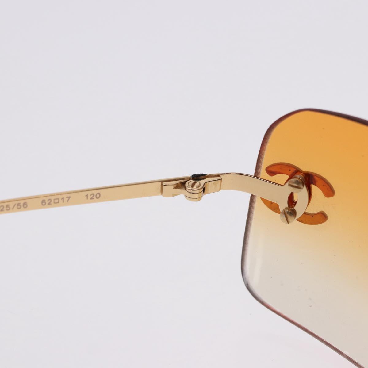 CHANEL Sunglasses metal Gold CC Auth BA14352M