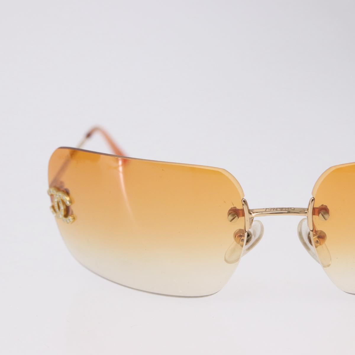 CHANEL Sunglasses metal Gold CC Auth BA14352M