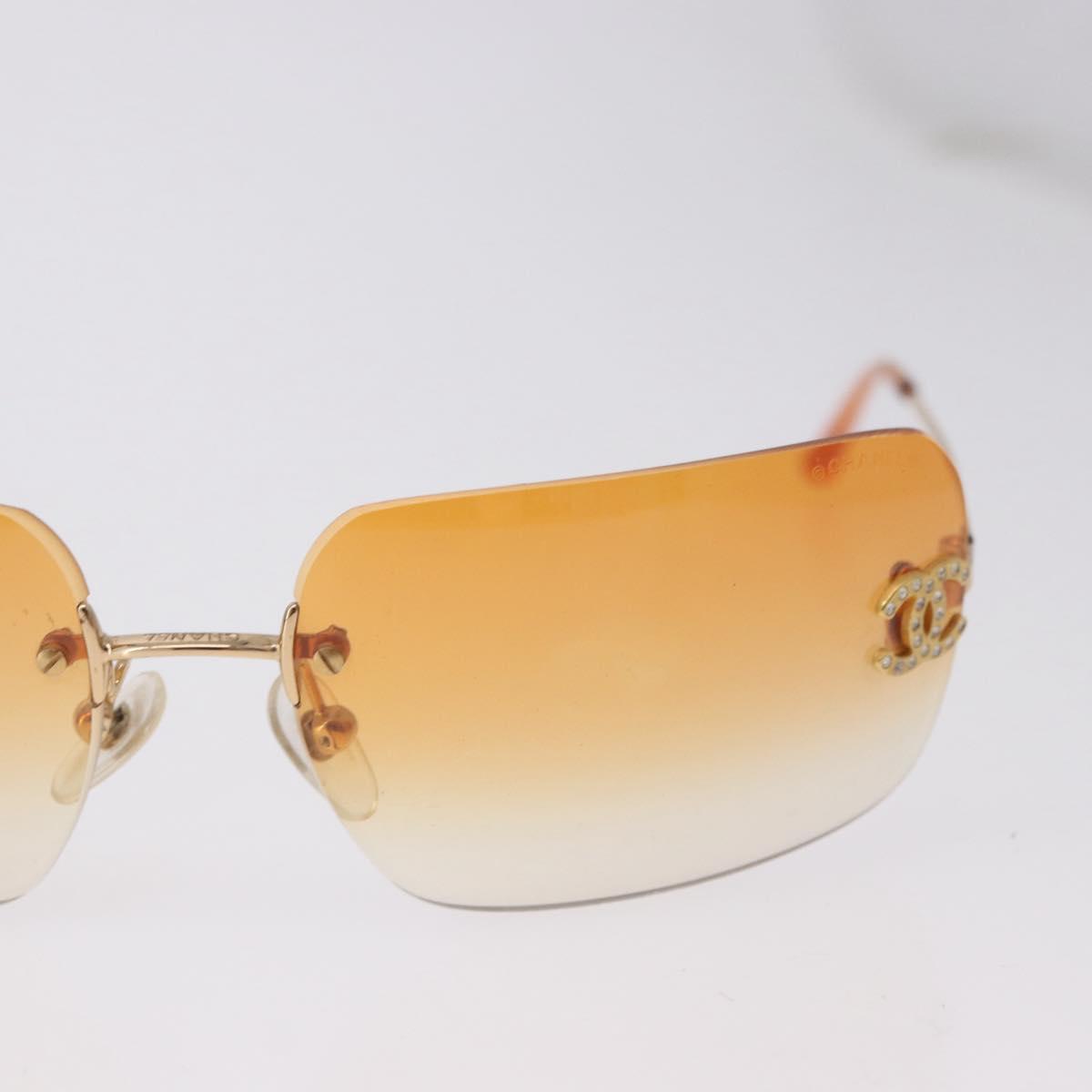 CHANEL Sunglasses metal Gold CC Auth BA14352M