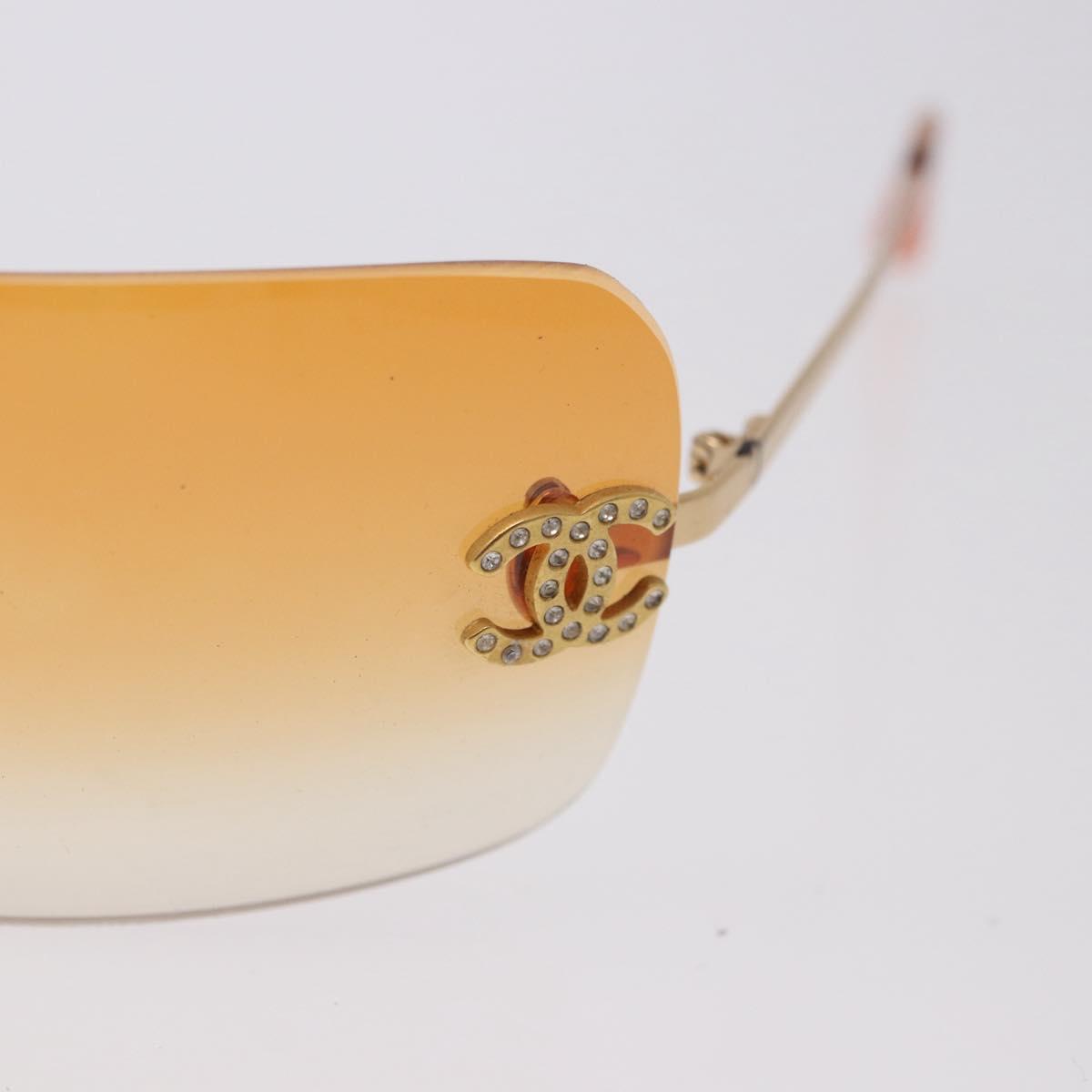 CHANEL Sunglasses metal Gold CC Auth BA14352M