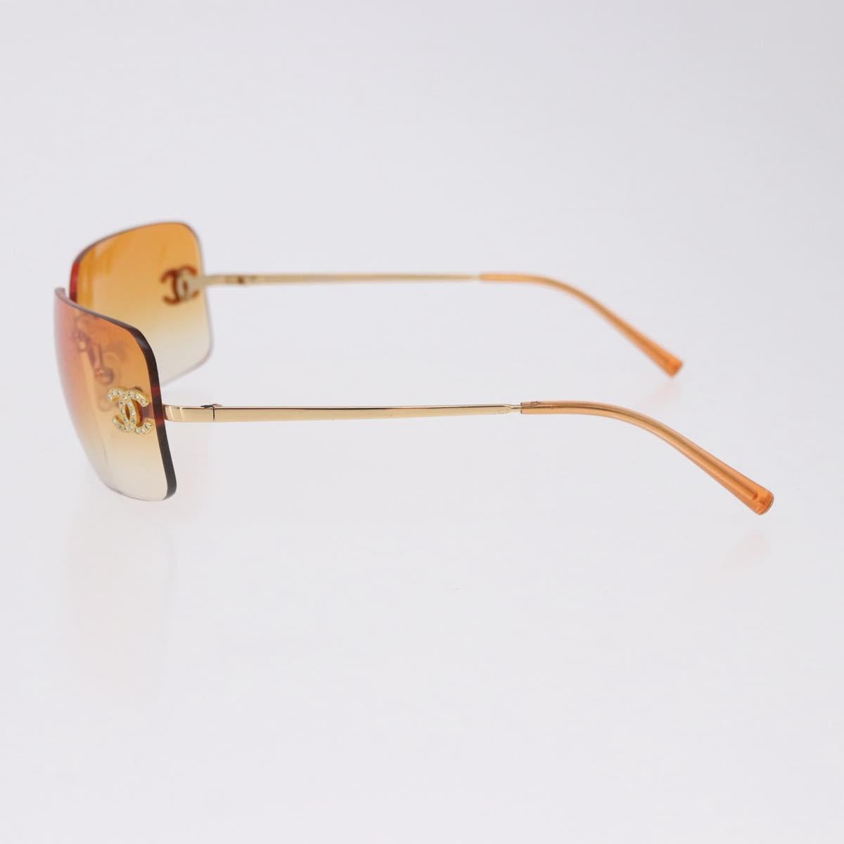 CHANEL Sunglasses metal Gold CC Auth BA14352M