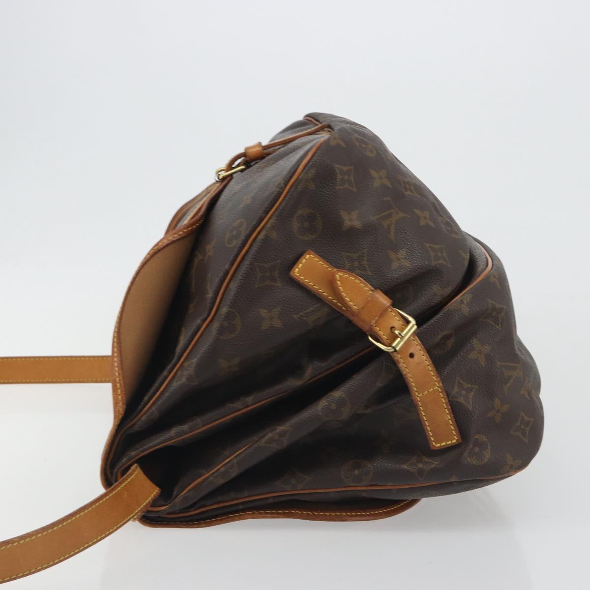 LOUIS VUITTON Monogram Saumur 35 Shoulder Bag M42254 LV Auth BA14354