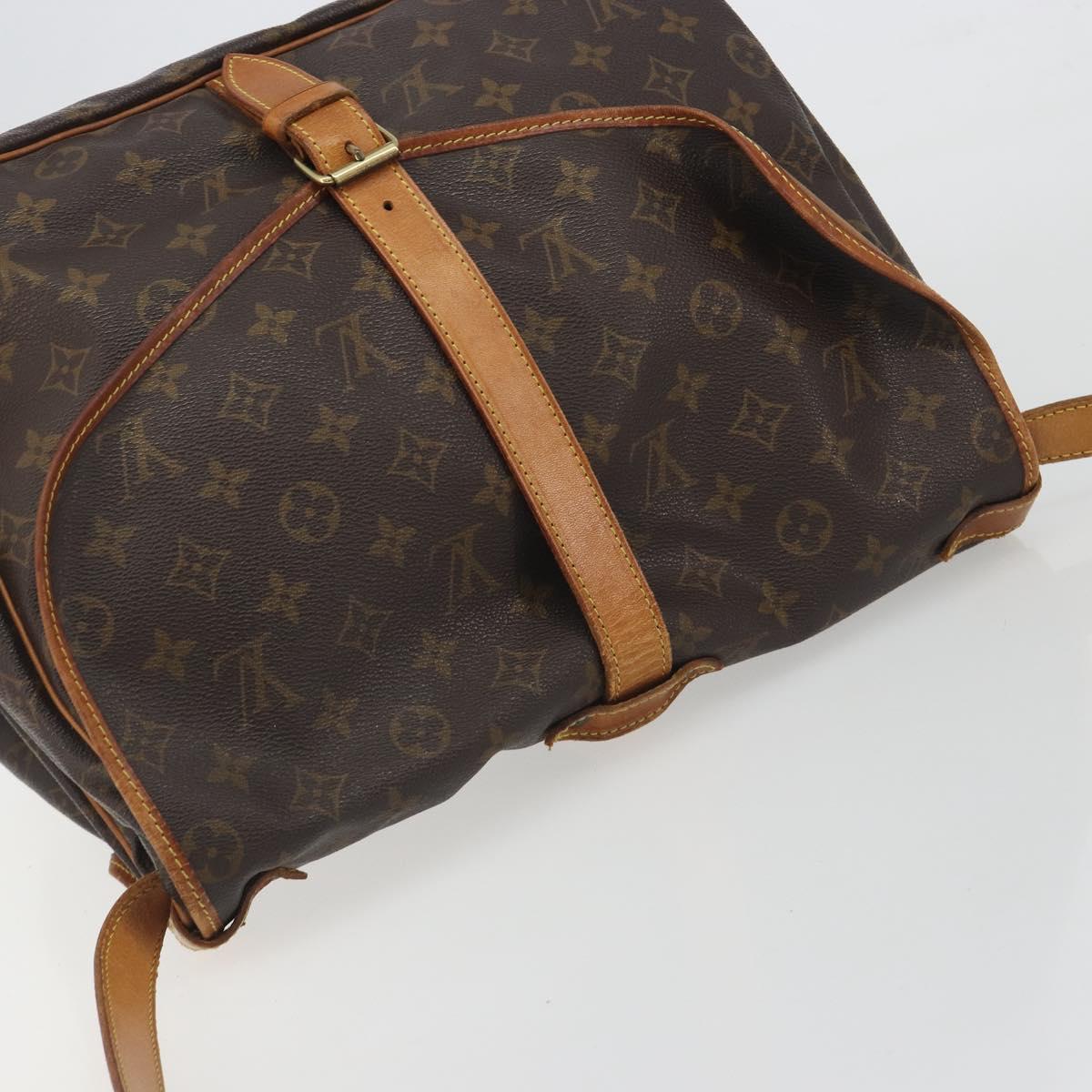 LOUIS VUITTON Monogram Saumur 35 Shoulder Bag M42254 LV Auth BA14354