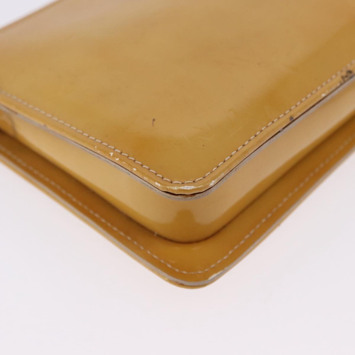 LOUIS VUITTON Monogram Vernis Lexington Pouch Beige M91010 LV Auth BA14356