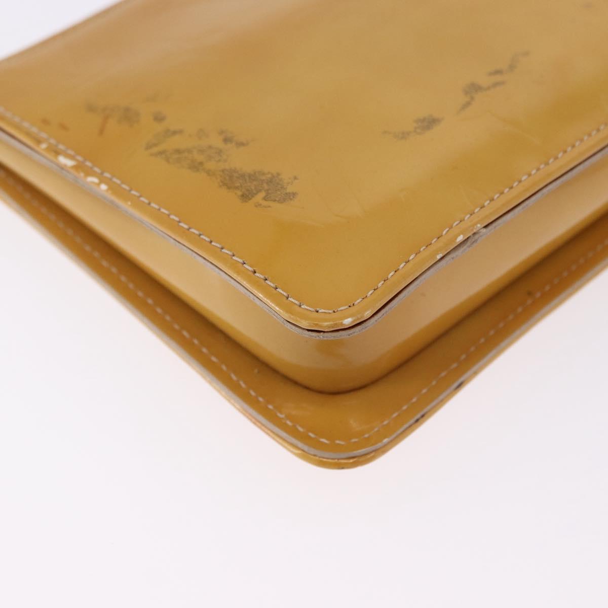 LOUIS VUITTON Monogram Vernis Lexington Pouch Beige M91010 LV Auth BA14356