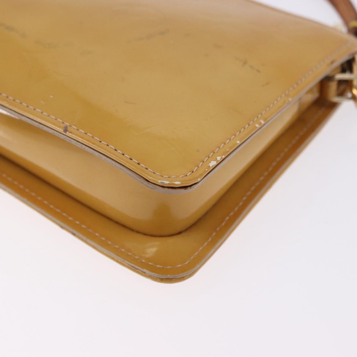 LOUIS VUITTON Monogram Vernis Lexington Pouch Beige M91010 LV Auth BA14356