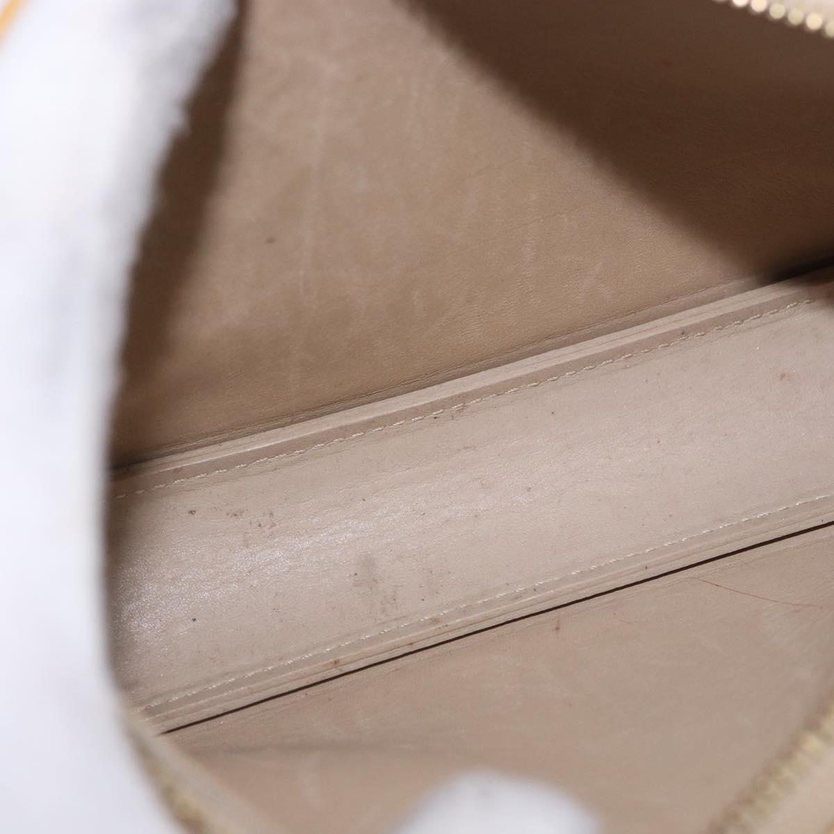 LOUIS VUITTON Monogram Vernis Lexington Pouch Beige M91010 LV Auth BA14356