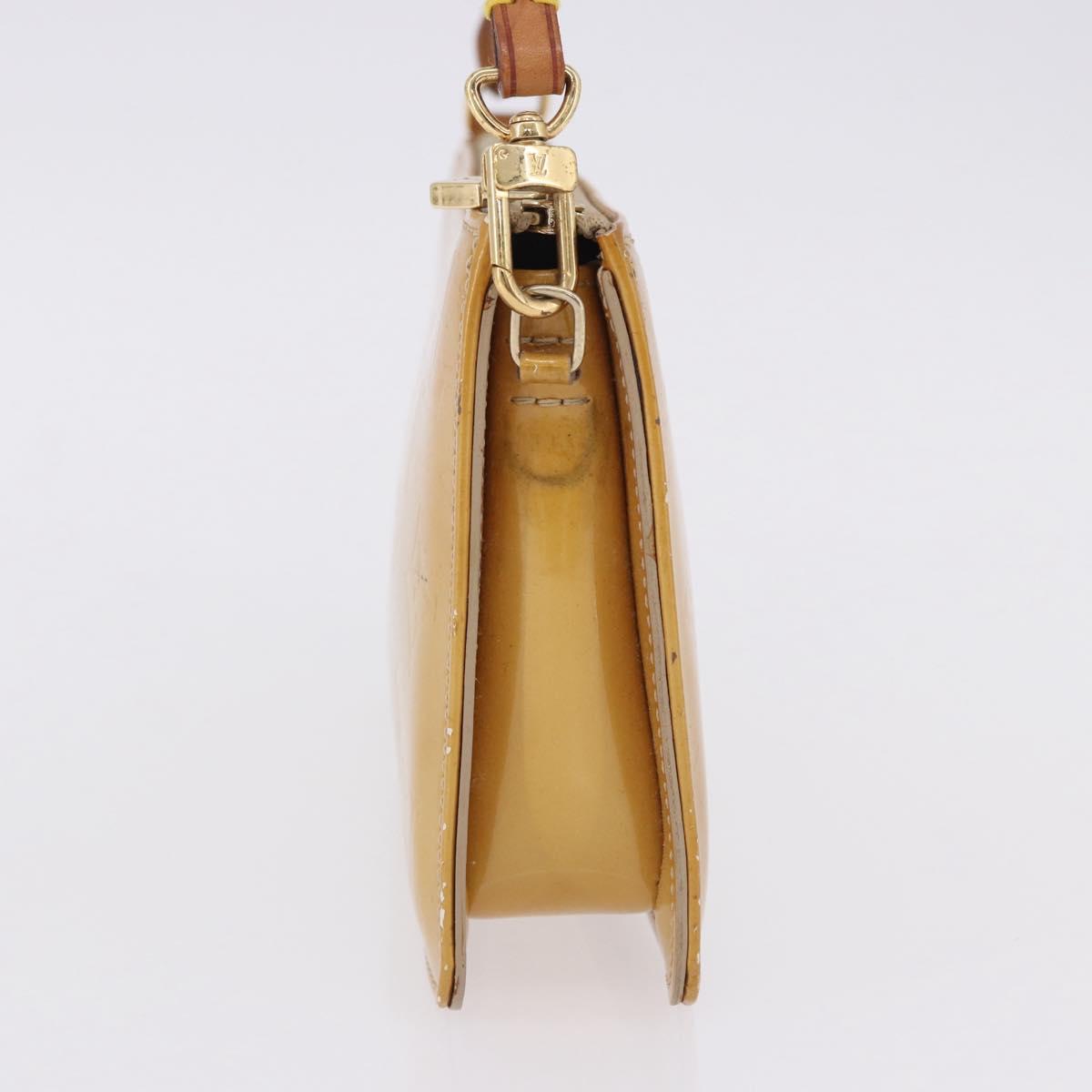 LOUIS VUITTON Monogram Vernis Lexington Pouch Beige M91010 LV Auth BA14356