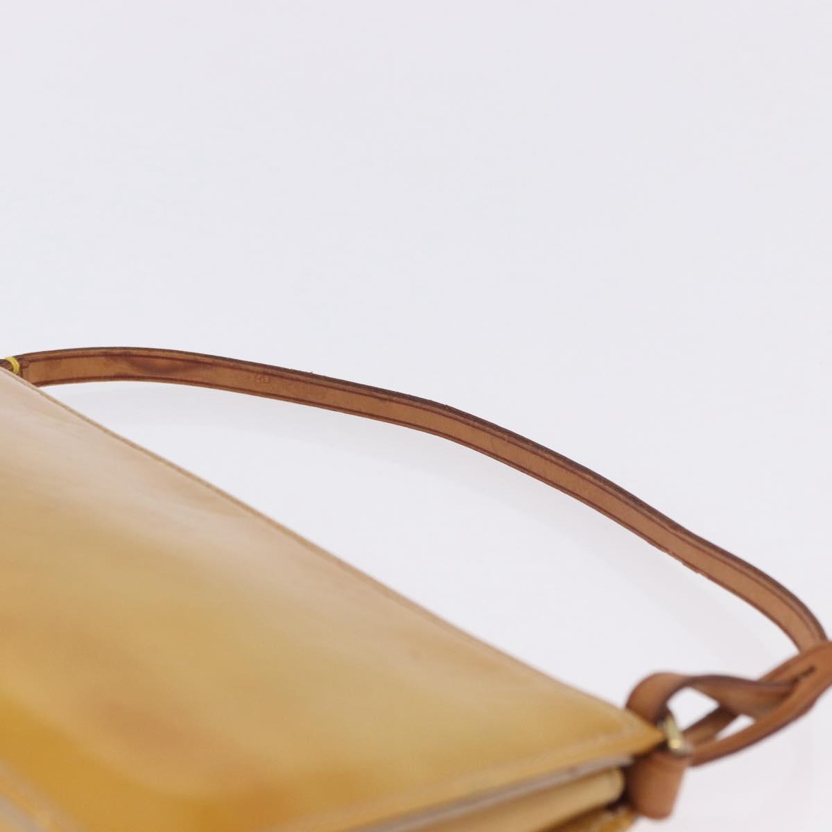 LOUIS VUITTON Monogram Vernis Lexington Pouch Beige M91010 LV Auth BA14356