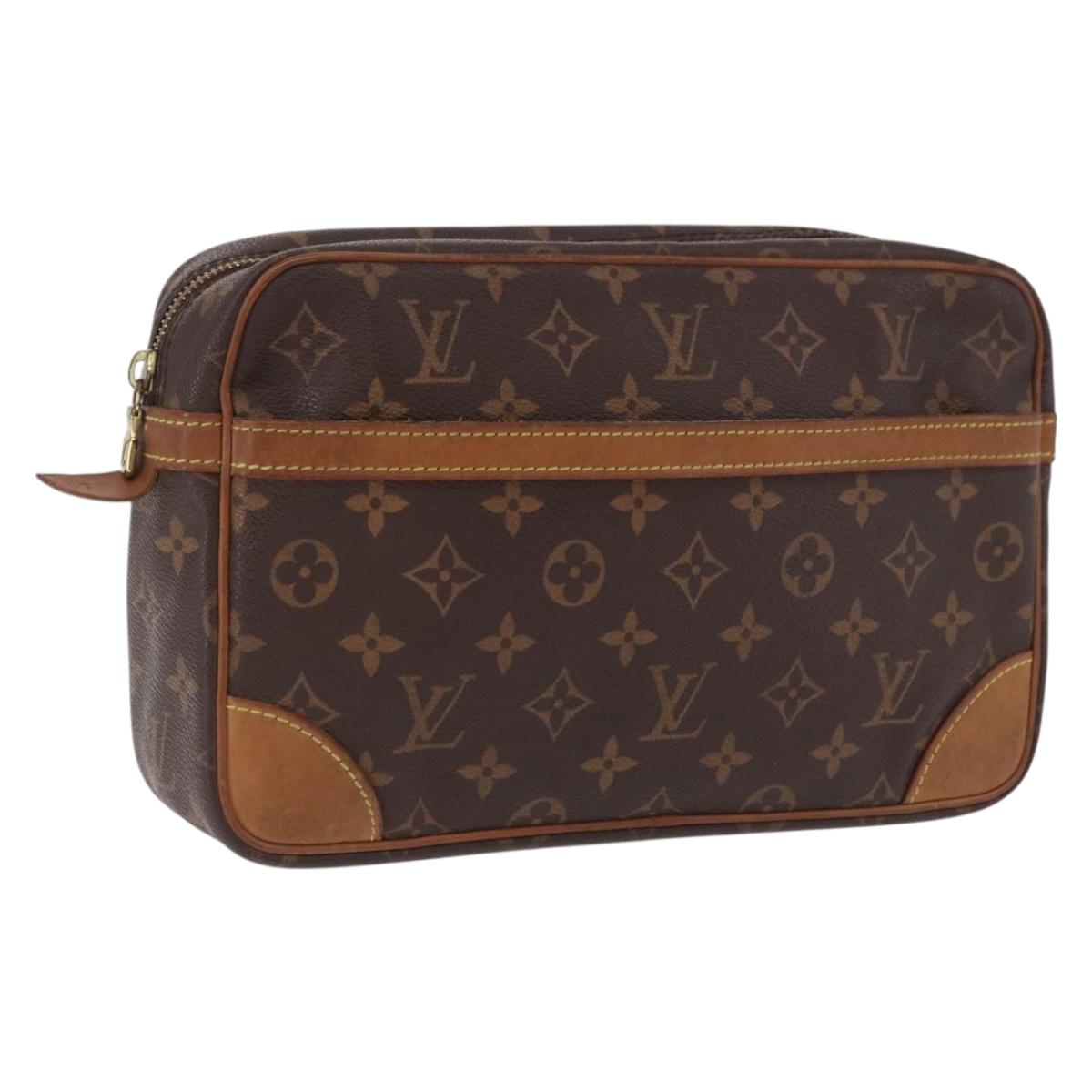 LOUIS VUITTON Monogram Compiegne 28 Clutch Bag M51845 LV Auth BA14359