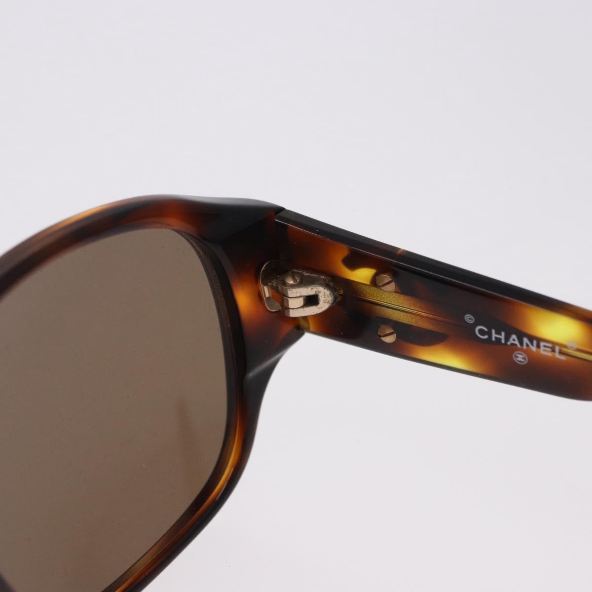 CHANEL Sunglasses plastic Brown CC Auth BA14362M