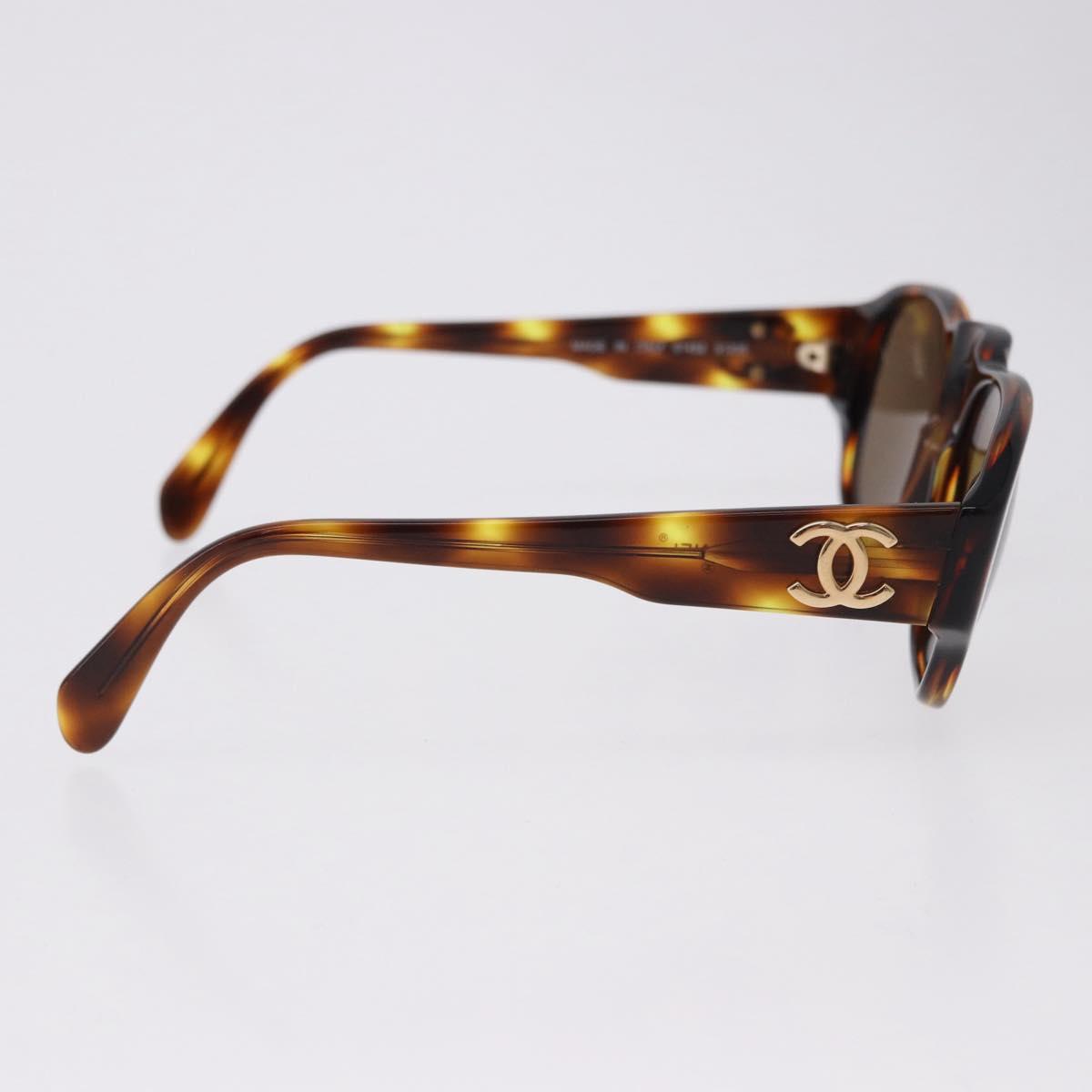 CHANEL Sunglasses plastic Brown CC Auth BA14362M