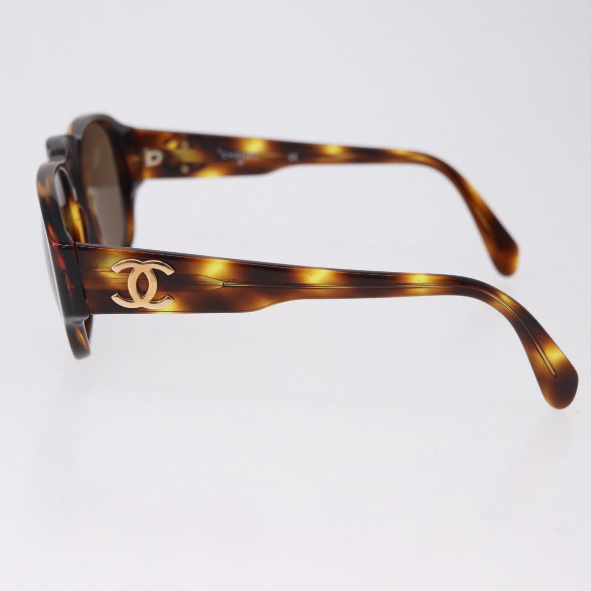 CHANEL Sunglasses plastic Brown CC Auth BA14362M