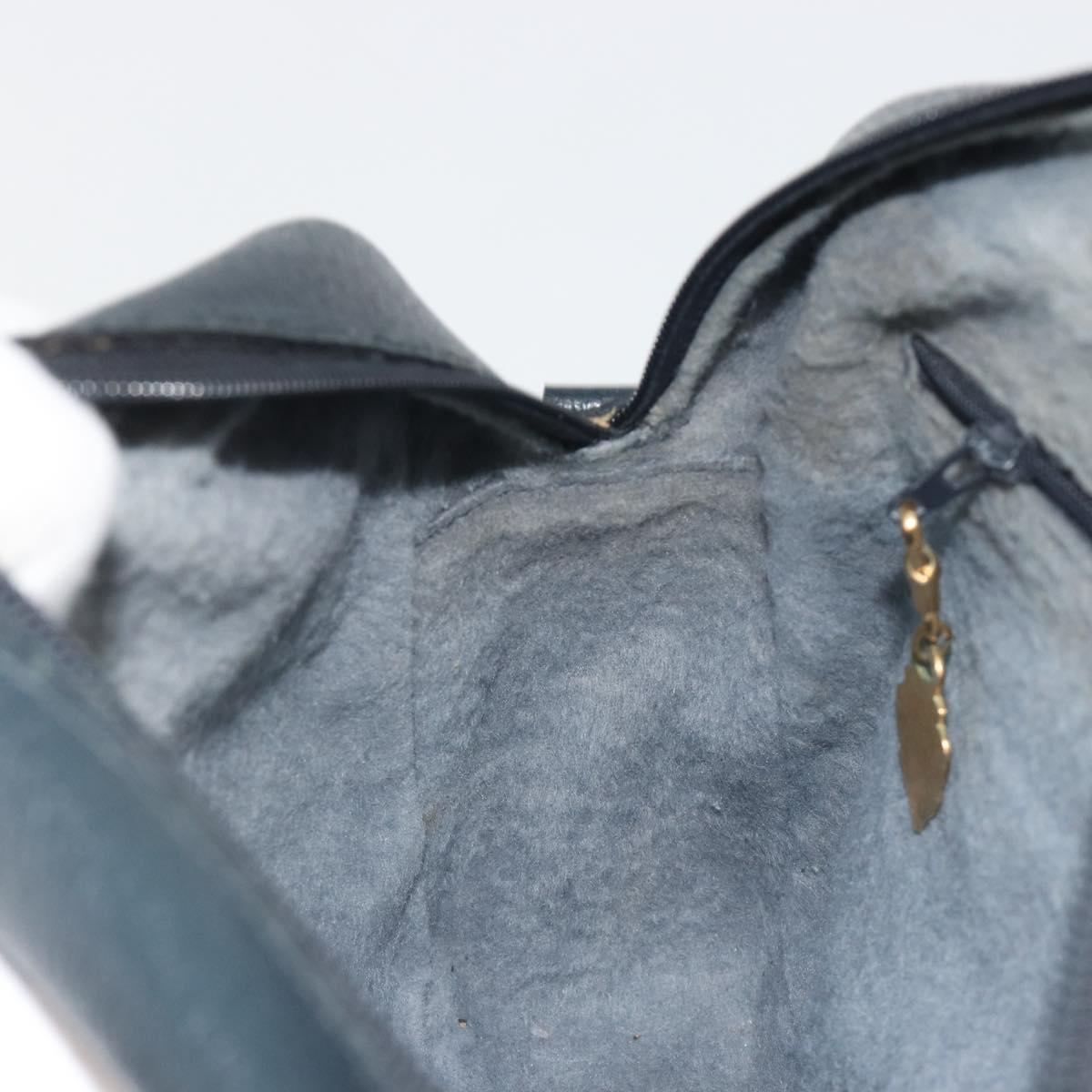 GUCCI GG Supreme Shoulder Bag PVC Navy Gold 001 56 0942 Auth BA14373
