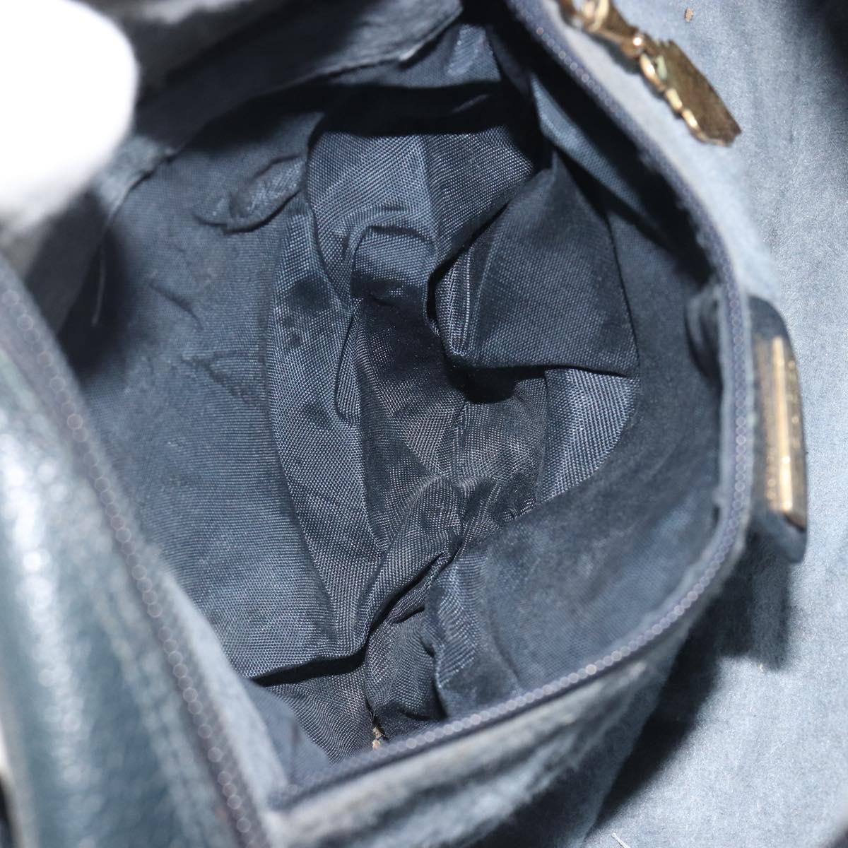 GUCCI GG Supreme Shoulder Bag PVC Navy Gold 001 56 0942 Auth BA14373