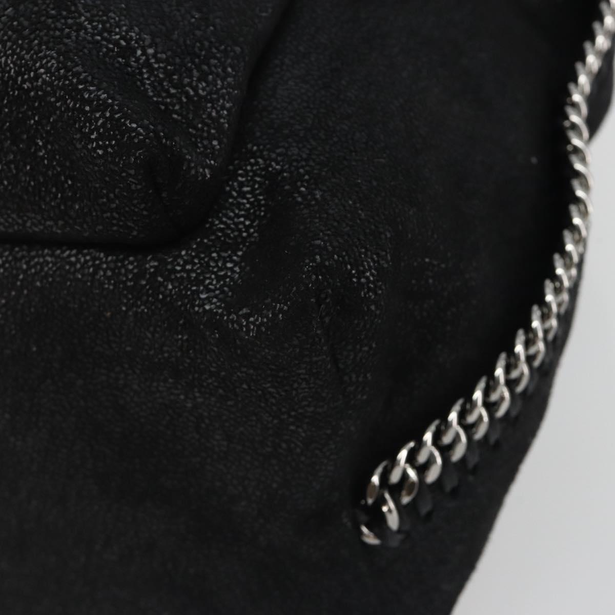 Stella MacCartney Falabella Chain Backpack Polyester Black 410905 Auth BA14378A
