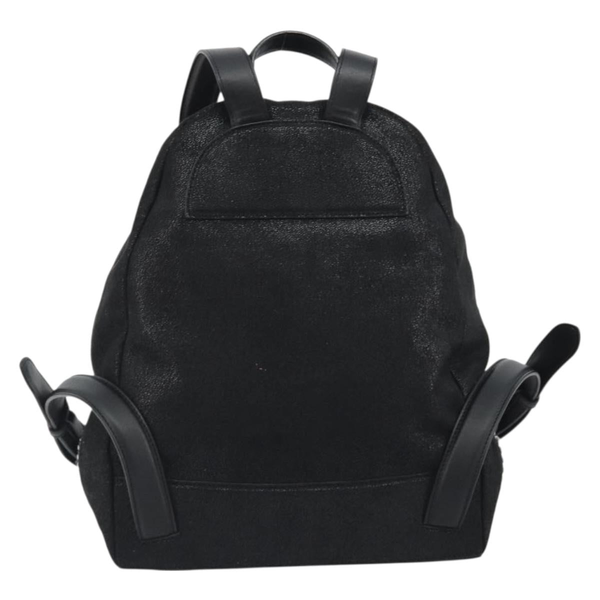 Stella MacCartney Falabella Chain Backpack Polyester Black 410905 Auth BA14378A