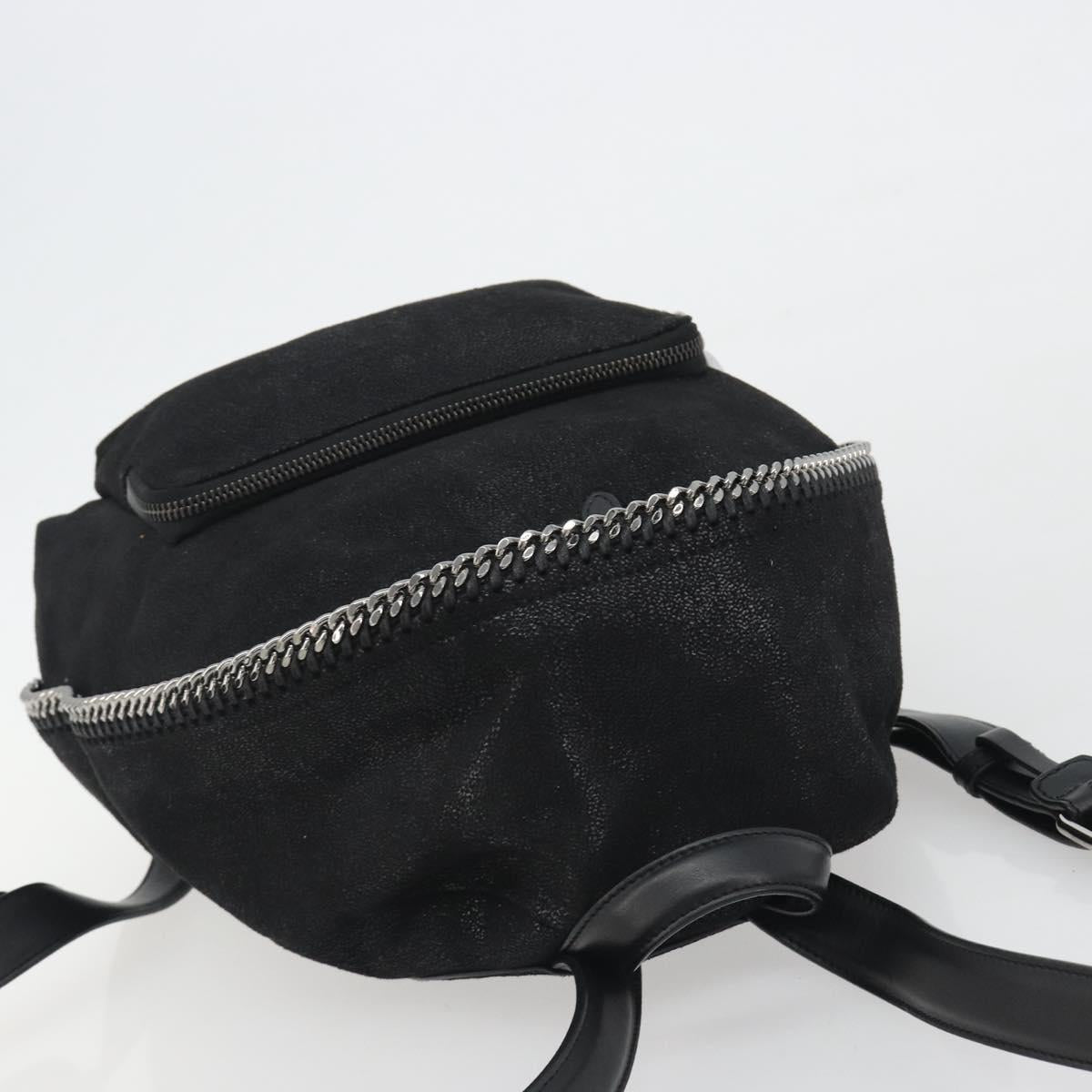 Stella MacCartney Falabella Chain Backpack Polyester Black 410905 Auth BA14378A