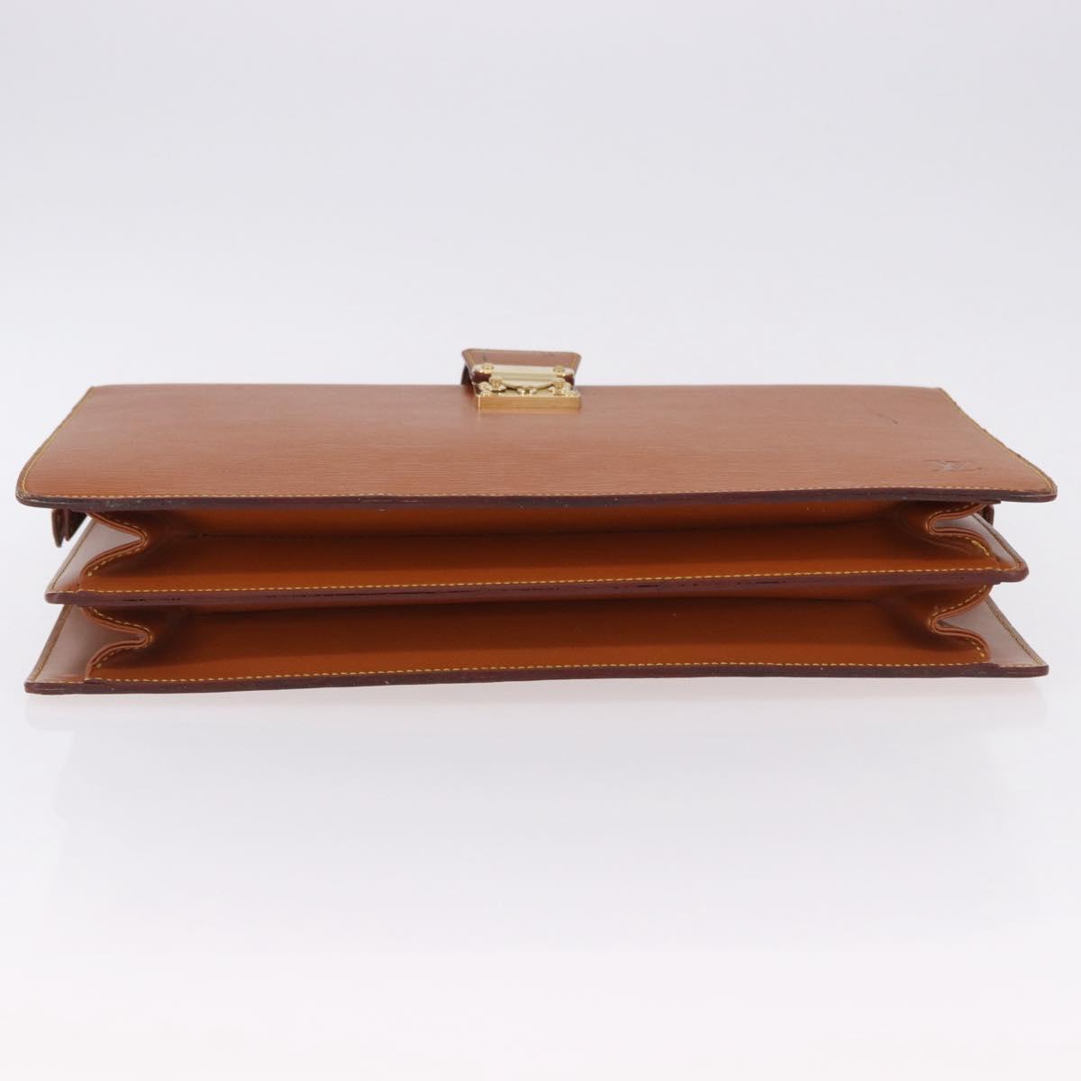 LOUIS VUITTON Epi Serviette Fermoir Bag Zipangu Gold M54358 Auth BA14383