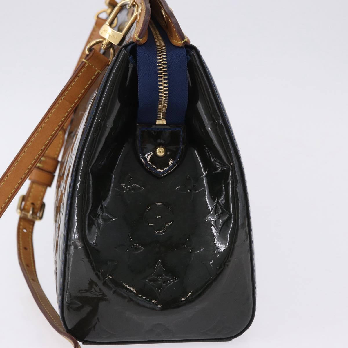 LOUIS VUITTON Monogram Vernis Blair MM Bag 2way Grand Blue M90054 Auth BA14384