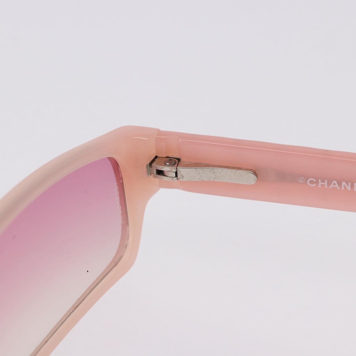 CHANEL Sunglasses plastic Pink CC Auth BA14385M