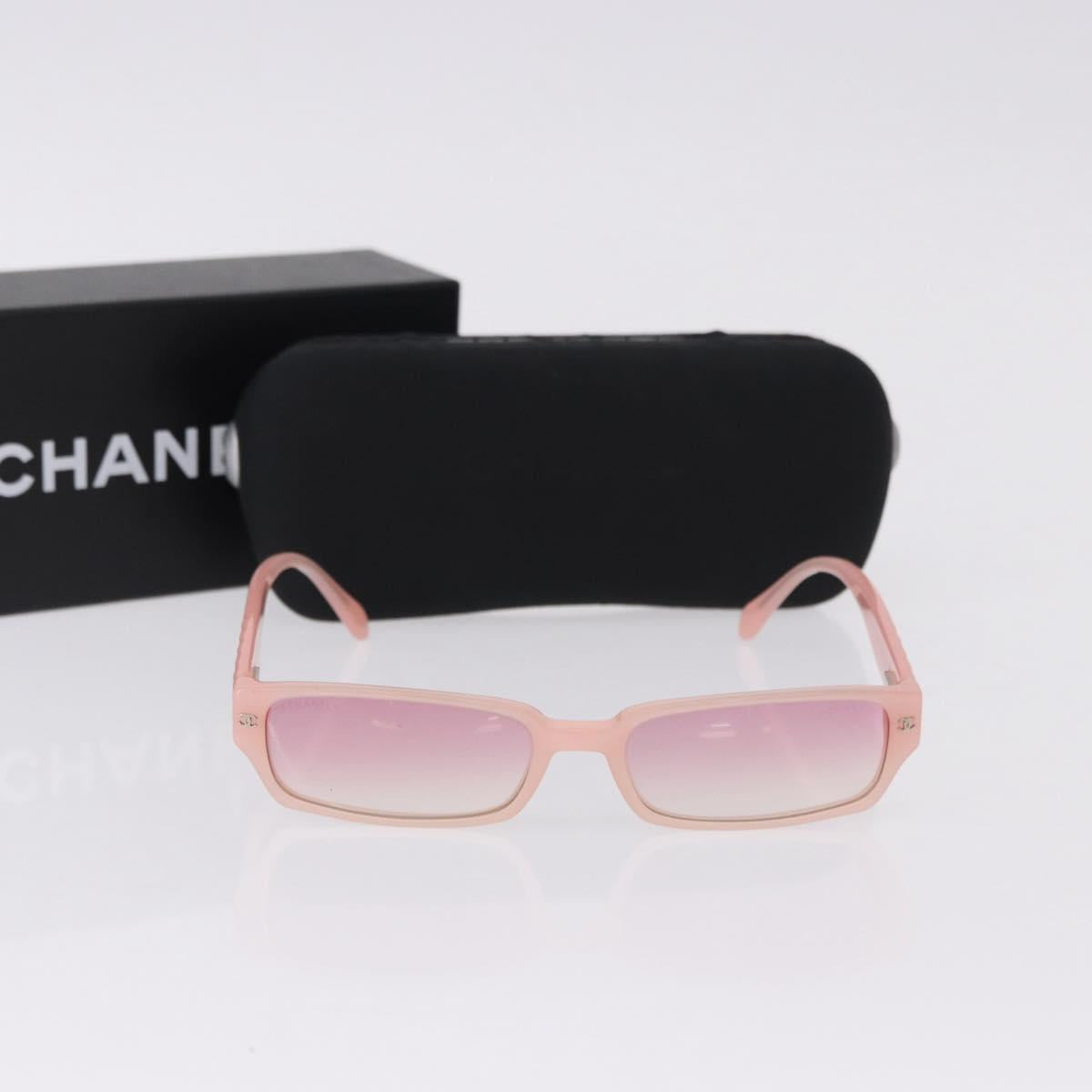 CHANEL Sunglasses plastic Pink CC Auth BA14385M