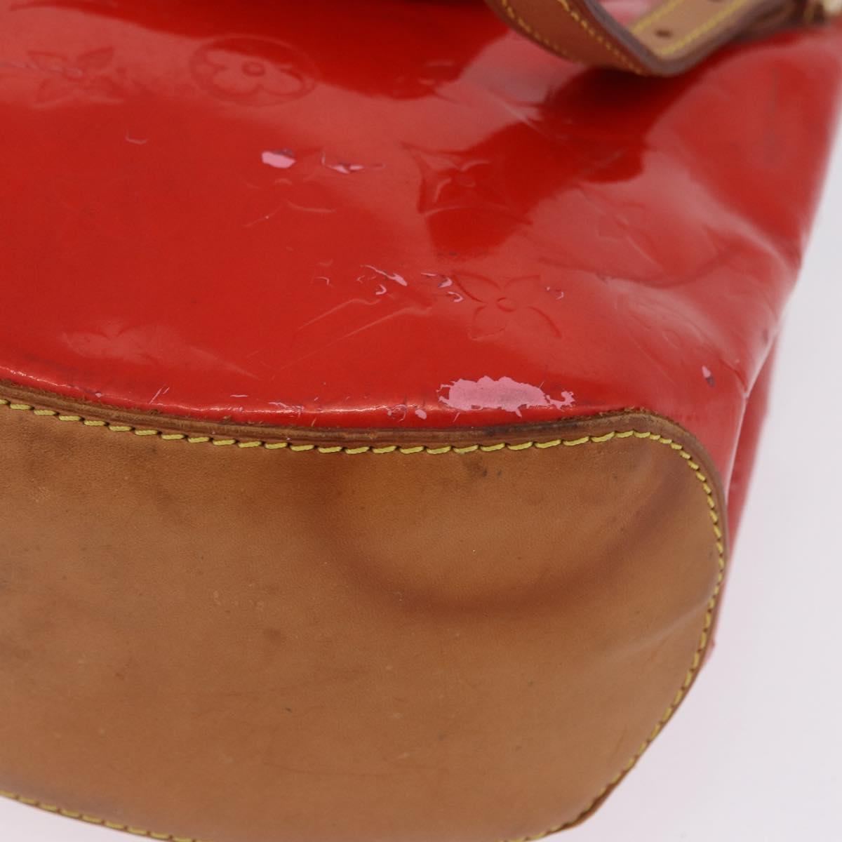 LOUIS VUITTON Monogram Vernis Biscayne Bay GM Bag Rouge M91287 LV Auth BA14386