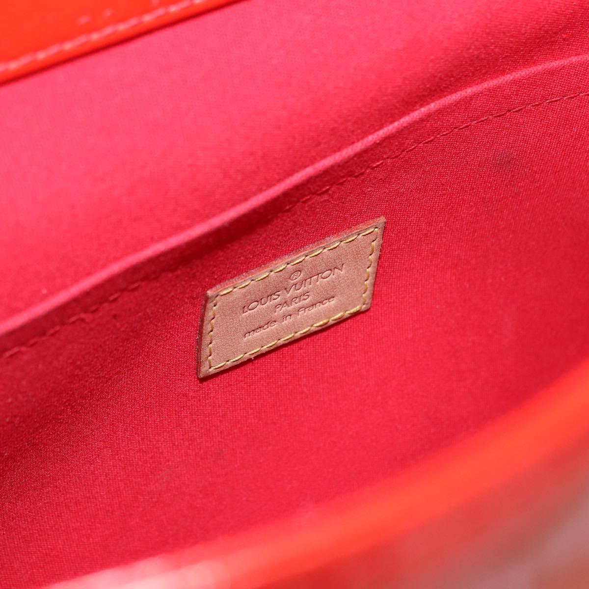 LOUIS VUITTON Monogram Vernis Biscayne Bay GM Bag Rouge M91287 LV Auth BA14386