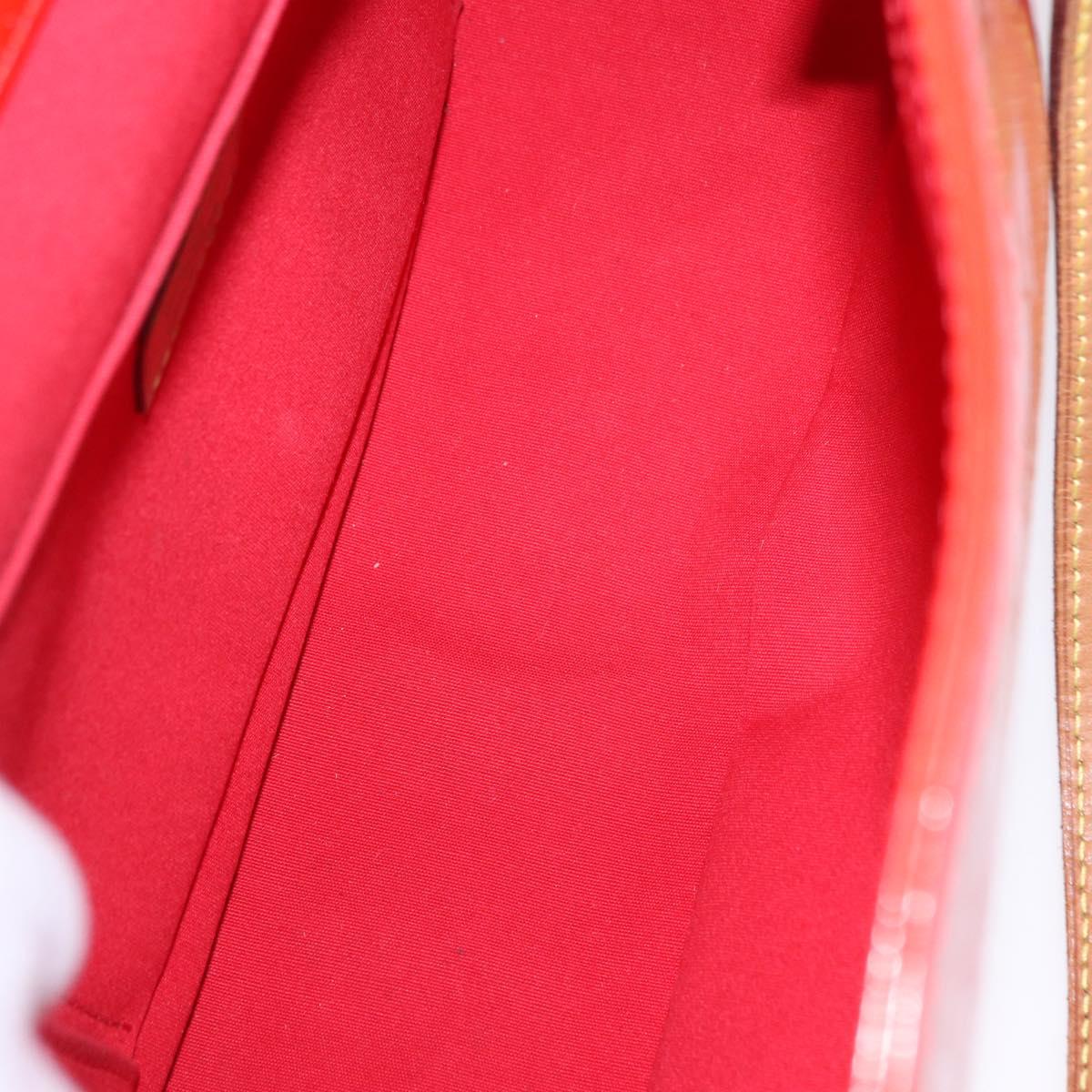 LOUIS VUITTON Monogram Vernis Biscayne Bay GM Bag Rouge M91287 LV Auth BA14386