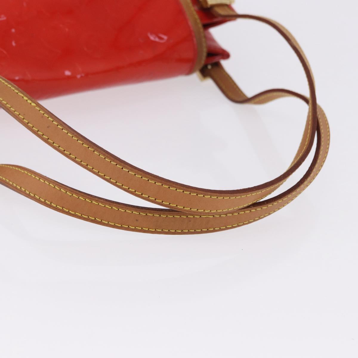 LOUIS VUITTON Monogram Vernis Biscayne Bay GM Bag Rouge M91287 LV Auth BA14386