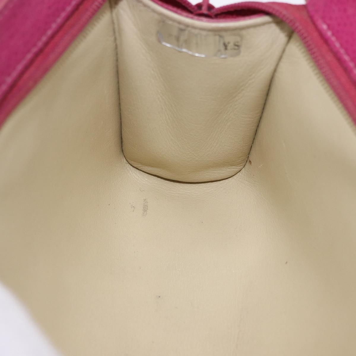 CHANEL COCO Mark Pouch Caviar Skin Pink Gold CC Auth BA14390A