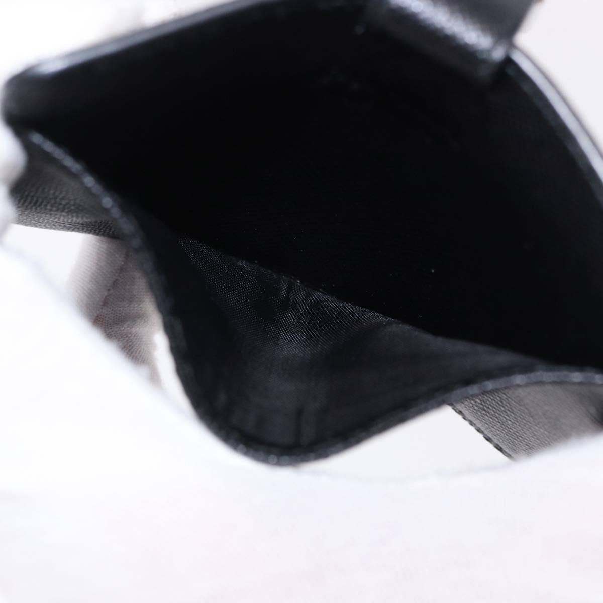 PRADA Card Case Safiano leather Black Silver 2MC122 Auth BA14392A