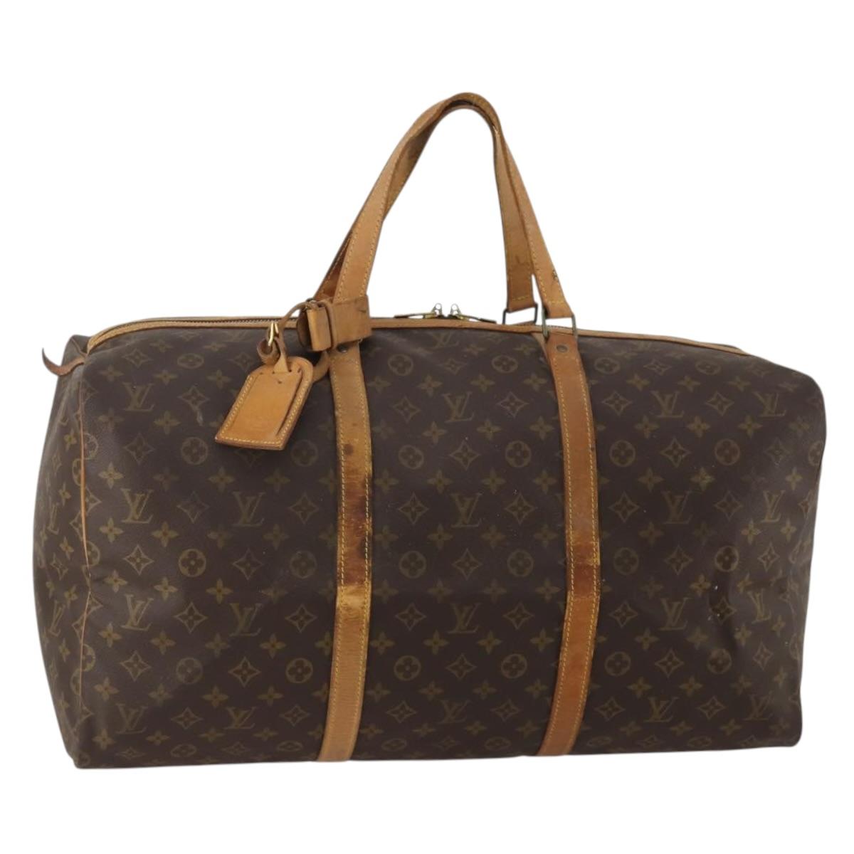 LOUIS VUITTON Monogram Sac Souple 55 Boston Bag M41622 LV Auth BA14394