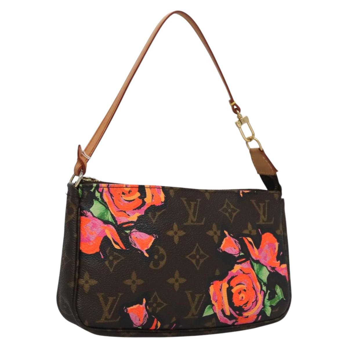 LOUIS VUITTON Monogram Rose Pochette Accessoires Pouch M48615 LV Auth BA143A