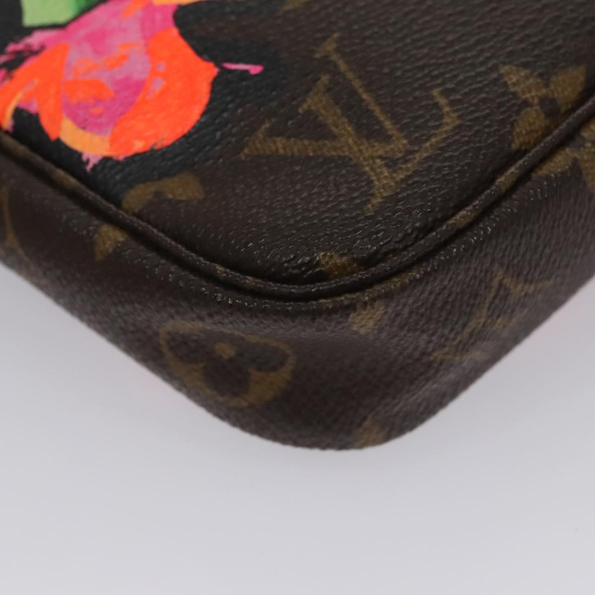 LOUIS VUITTON Monogram Rose Pochette Accessoires Pouch M48615 LV Auth BA143V
